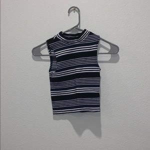 Striped crop top by H&M